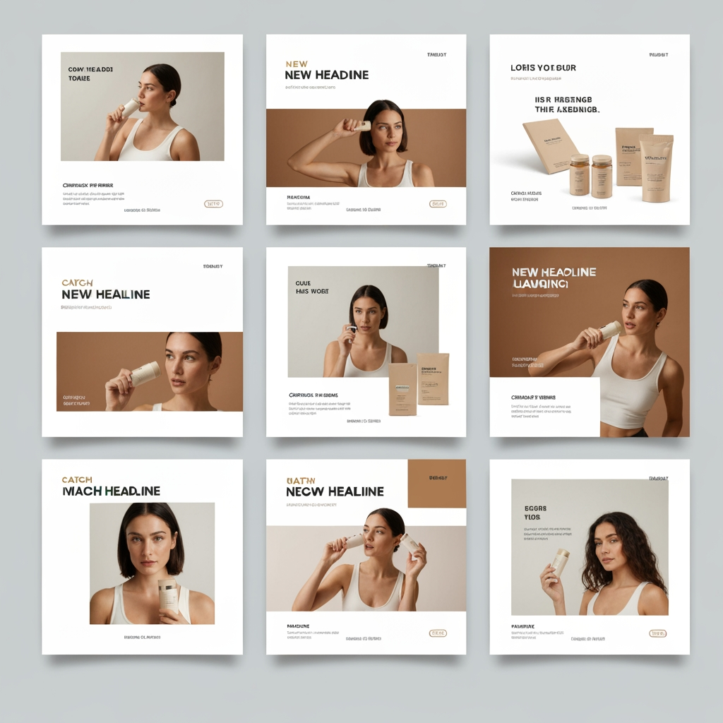 AI Design for Square social feed visual concept for Carousel posts for a product launch. Strong central subject, clean composition, platform-ready crop, cohesive color and mood, clear empty area for caption or headline to be added later, no readable text generated.