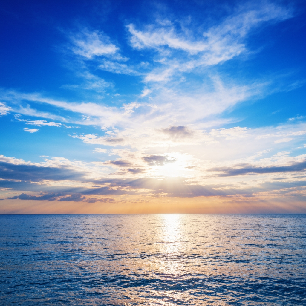 AI Design for add natural sky and ocean