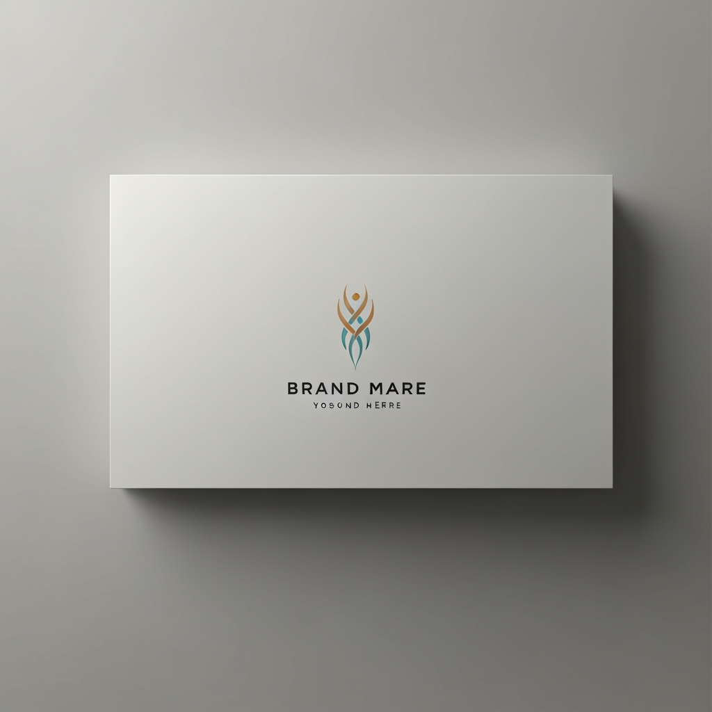 AI Design for Premium logo presentation mockup concept for Brand identity for my personal brand. Logo or brand mark displayed on a clean neutral surface with subtle depth, refined shadow, precise alignment, elegant design-studio presentation, no extra readable text.