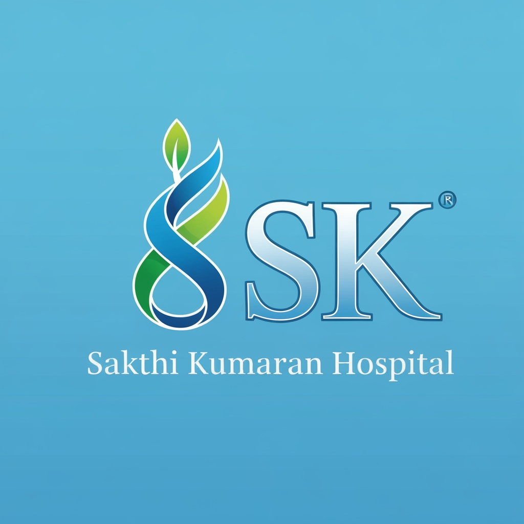 AI Design for create a logo for sakthi kumaran hospital.. (which should be diffrent from existing one)

it should include all the hospital unique elements and include SK letter in logo