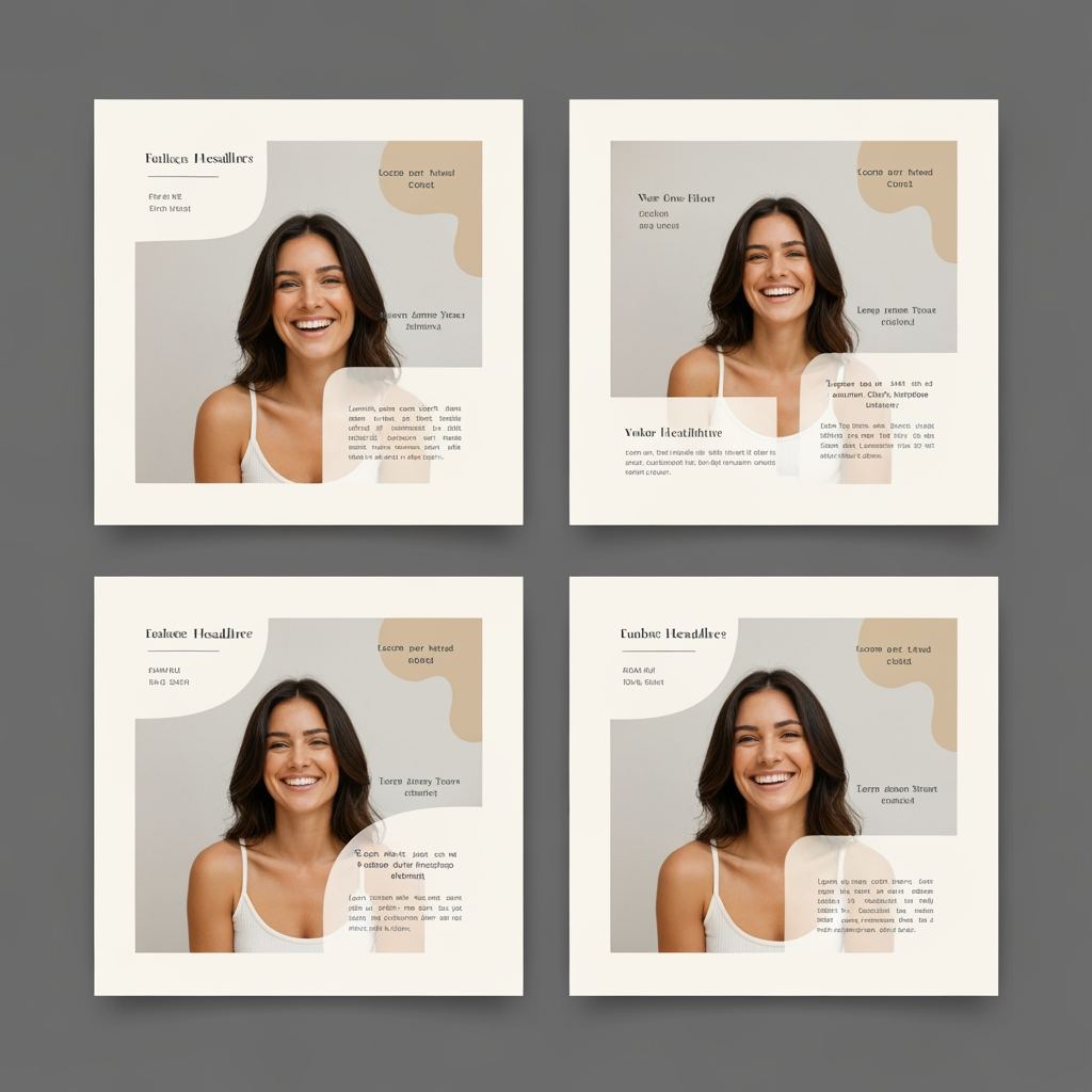 AI Design for Square social feed visual concept for Story templates for my brand. Strong central subject, clean composition, platform-ready crop, cohesive color and mood, clear empty area for caption or headline to be added later, no readable text generated.
