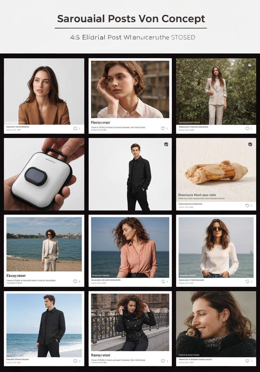 AI Design for Portrait social feed visual concept for Carousel posts for a product launch. Scroll-stopping focal point, editorial crop, balanced foreground and background, designed for a 4:5 feed placement, no generated text or UI elements.