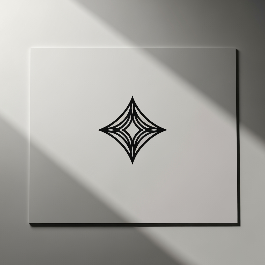 AI Design for Premium logo presentation mockup concept for brand identity. Logo or brand mark displayed on a clean neutral surface with subtle depth, refined shadow, precise alignment, elegant design-studio presentation, no extra readable text.