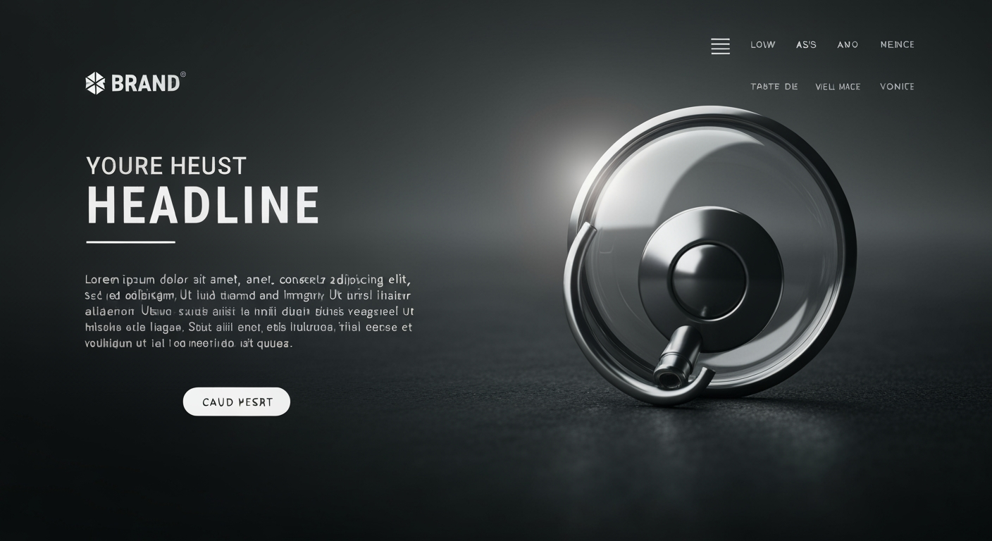 AI Design for Website hero image concept for brand identity. Wide polished digital brand visual, clear focal identity element, cohesive colors and atmosphere, generous negative space for headline and CTA to be added later, no rendered UI text.