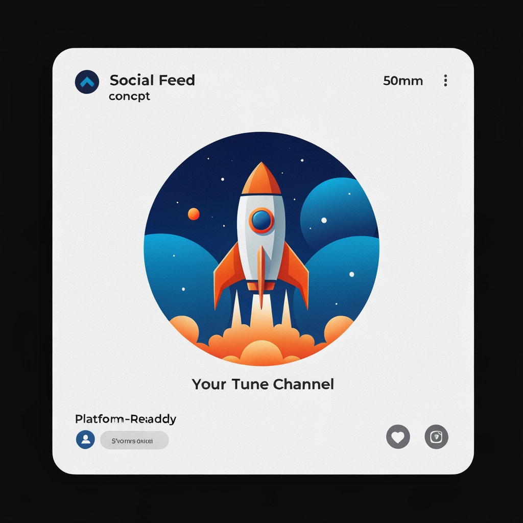 AI Design for Square social feed visual concept for i ONLY WANT TO MAKE A LOGO FOR MY YOUTUBE CHANNEL. Strong central subject, clean composition, platform-ready crop, cohesive color and mood, clear empty area for caption or headline to be added later, no readable text generated.
