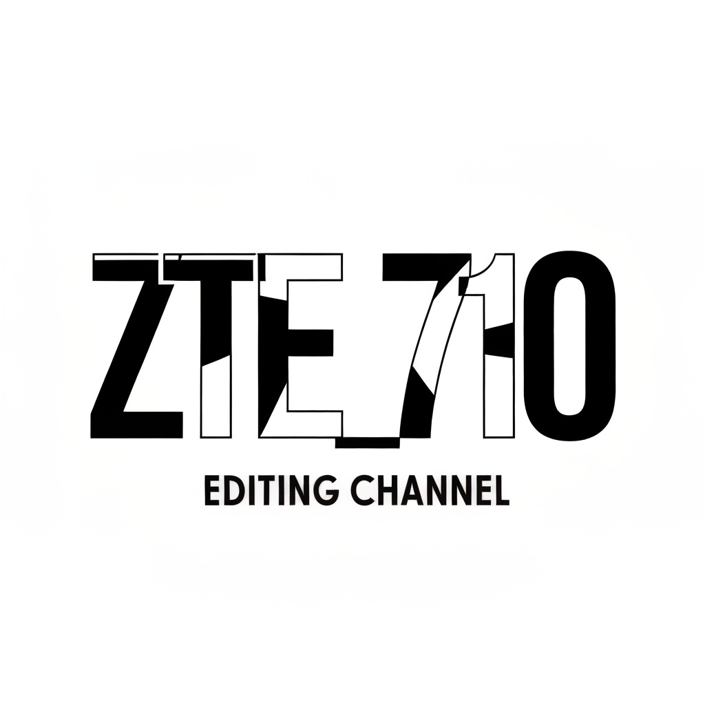 AI Design for MAKE A LOGO FOR AN EDITING CHANNEL NAMED ZTE_710 GIVE IT A CYBER PUNK LOOK AN DONT USE ANY COLURES ACCEPT BLACK AND WHITE MAKE THE LETTERS OVER LAP EACH OTHER