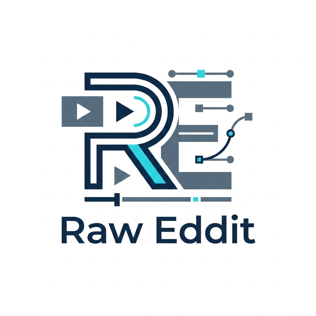 AI Design for A professional, minimalist redesign of a logo, featuring clean geometric lines, balanced negative space, and a sophisticated color palette. The aesthetic should be modern and versatile, presented as a high-resolution vector style graphic on a clean white background to emphasize clarity and brand identity. make this logo related to our proffesion which is video editing and motion graphics.