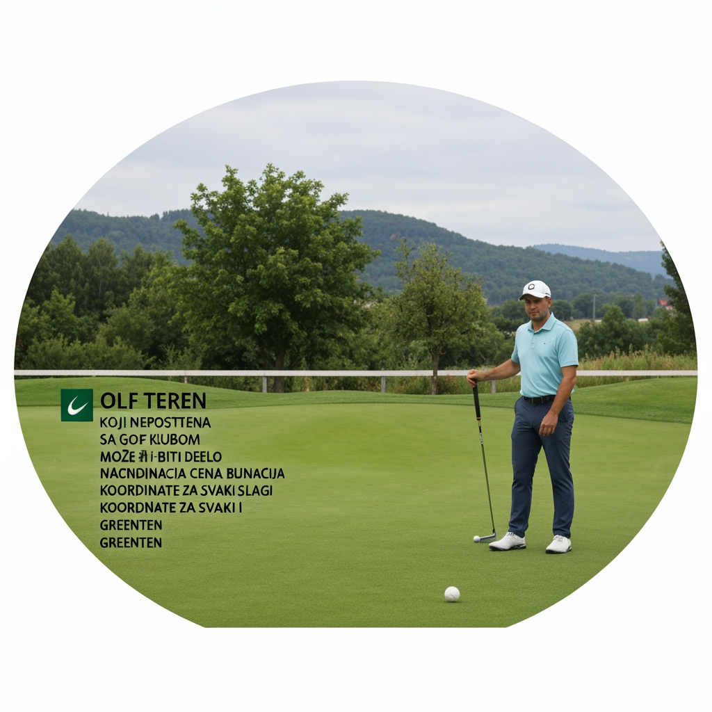 AI Design for NAPRAVIMO NOV CEO GOLF TEREN PREZENTACIJU GOLF TEREN KOJI NEPOSTOJI NEGO NAS GOLF TEREN KOJI CE BITI REMEK DELO MOZE MAPA CELOG TERENA SA GOLF KLUBOM I TACNO NUMERISANE RUPE OD HOLE 1 DO HOLE 18
