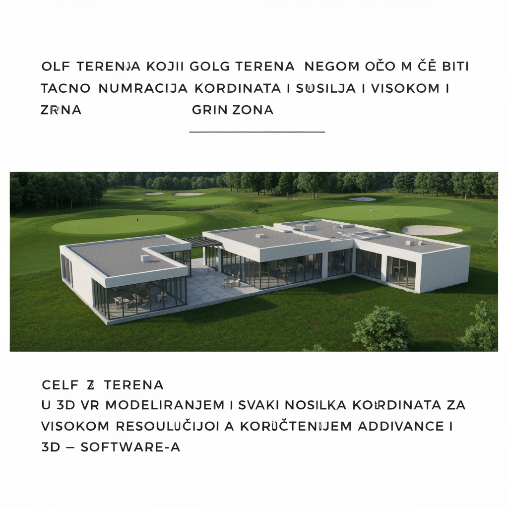 AI Design for NAPRAVIMO NOV CEO GOLF TEREN PREZENTACIJU GOLF TEREN KOJI NEPOSTOJI NEGO NAS GOLF TEREN KOJI CE BITI REMEK DELO MOZE MAPA CELOG TERENA SA GOLF KLUBOM I TACNO NUMERISANE RUPE OD HOLE 1 DO HOLE 18