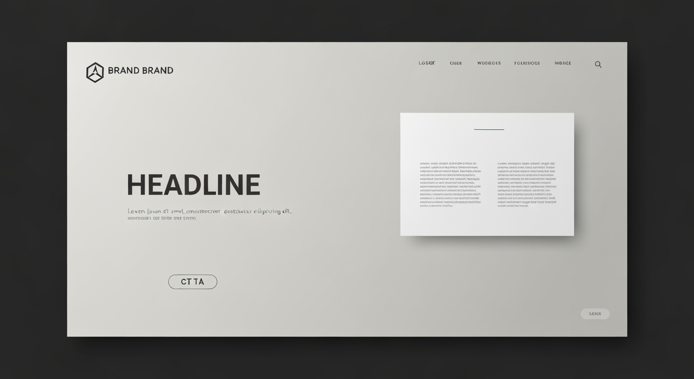 AI Design for Website hero image concept for i need to make an logo first. Wide polished digital brand visual, clear focal identity element, cohesive colors and atmosphere, generous negative space for headline and CTA to be added later, no rendered UI text.