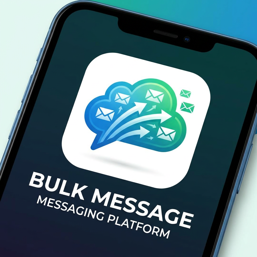 AI Design for basically it as a messaging platform and with bulk message as logo should be replica of messaging plat form