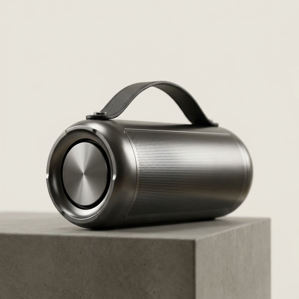 AI Design for A minimalist, high-end studio product shot of {{asset:123}}, capturing its sleek design with soft, diffused cinematic lighting and a clean, neutral background. The composition features a shallow depth of field to emphasize the premium textures and intricate details, rendered in a sophisticated, modern aesthetic.