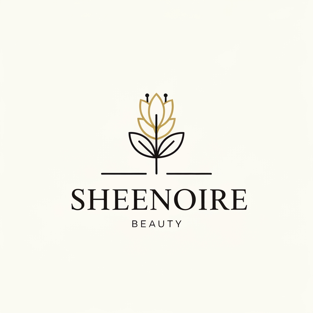 AI Design for I wan to create a logo for my brand, its a beauty brand called Sheenoire, I am looking for something aesthetic, sophisticated and simple