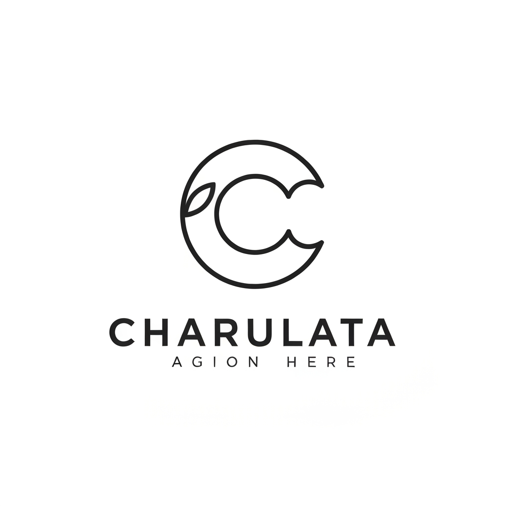 AI Design for Design a timeless minimalist monogram logo for "Charulata".

The icon should be created only from the letter "C", using elegant circular geometry, precise negative space, and subtle organic movement. It should symbolize sustainability through form rather than illustration.

The logo should feel as simple and iconic as global technology and luxury brands, emphasizing purity, balance, precision, and sophistication.

Flat vector, geometric construction, premium corporate identity, scalable icon, app-ready, favicon-ready, single-color compatible, white background.