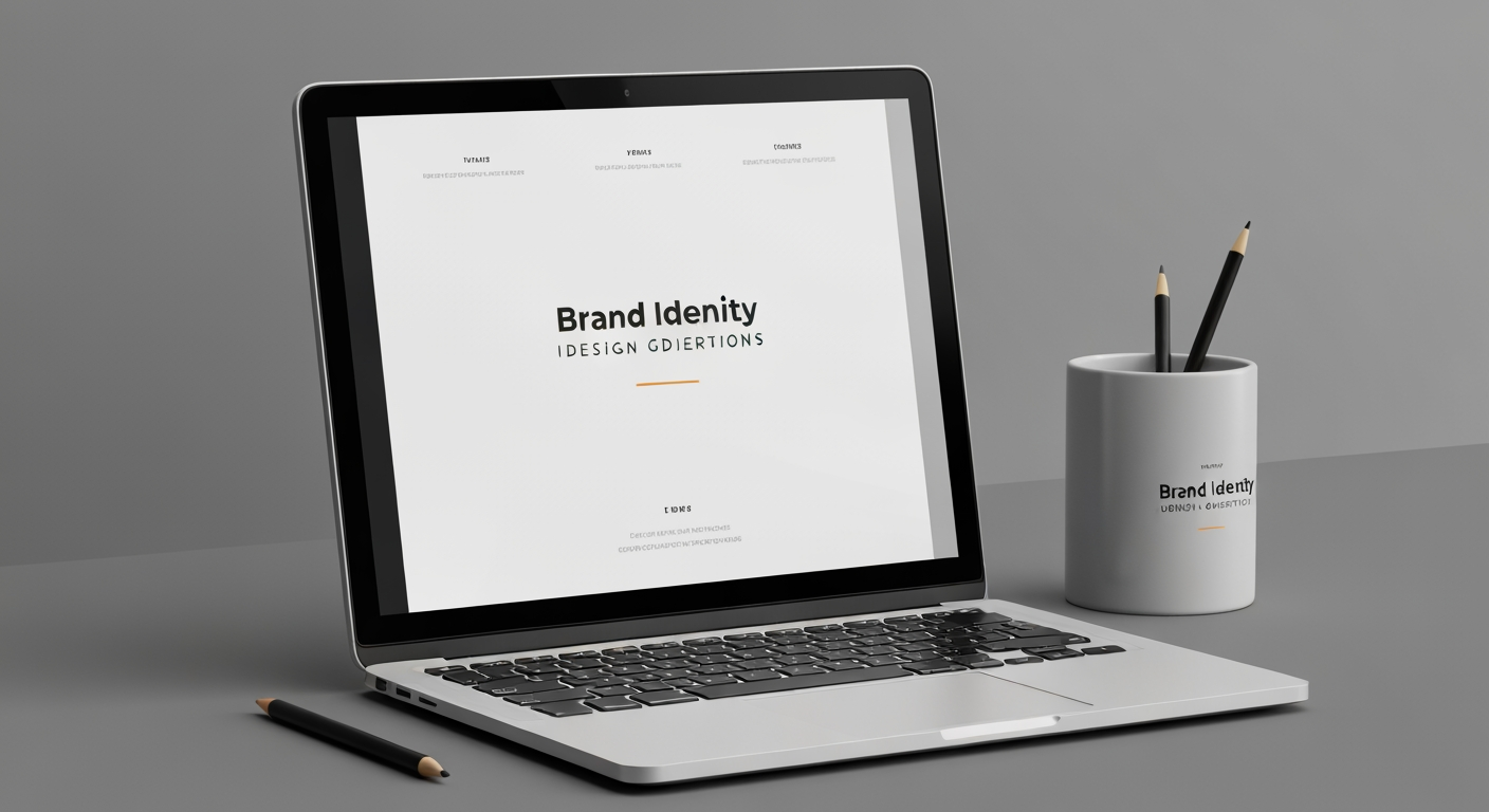 AI Design for Client presentation mockup concept for Brand identity directions for a client. Polished scene showing the design direction applied to a realistic surface, screen, poster, or object, premium agency presentation style, no readable placeholder text.