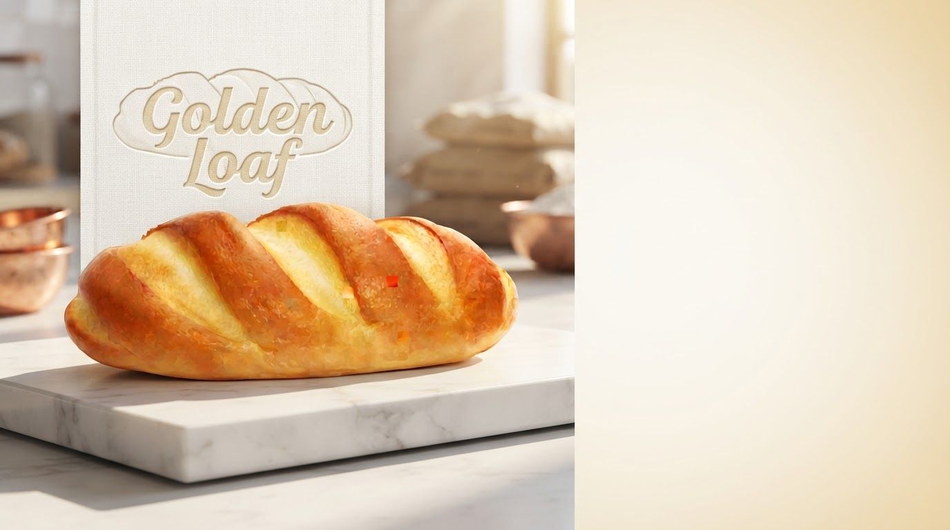 AI Design for Landscape launch announcement visual for  brand. Energetic campaign image, strong focal object or scene, clean branded atmosphere, generous open space for announcement copy to be added later, no rendered typography.

Incorporate the attached brand element reference image (Reference A: brand element "Golden Loaf") into the composition where natural — preserve the depicted brand element's appearance.