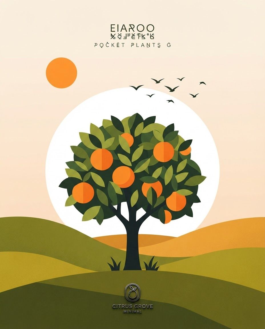 AI Design for Bold graphic creative route for exploration. High-impact shapes, color, and composition, poster-like visual energy, clear hierarchy without readable text, polished design finish.

Incorporate the attached brand element reference image (Reference A: brand element "Citrus Grove Minimal") into the composition where natural — preserve the depicted brand element's appearance.