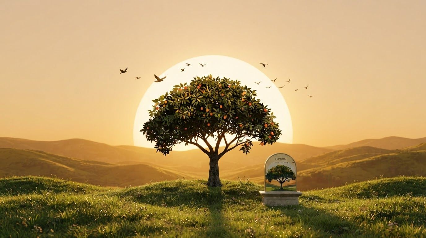 AI Design for Main campaign hero visual for  brand. Cinematic advertising image with a clear subject, memorable visual idea, strong depth and lighting, premium art direction, clean negative space for headline and CTA to be added later, no generated text.

Incorporate the attached brand element reference image (Reference A: brand element "Citrus Grove Minimal") into the composition where natural — preserve the depicted brand element's appearance.