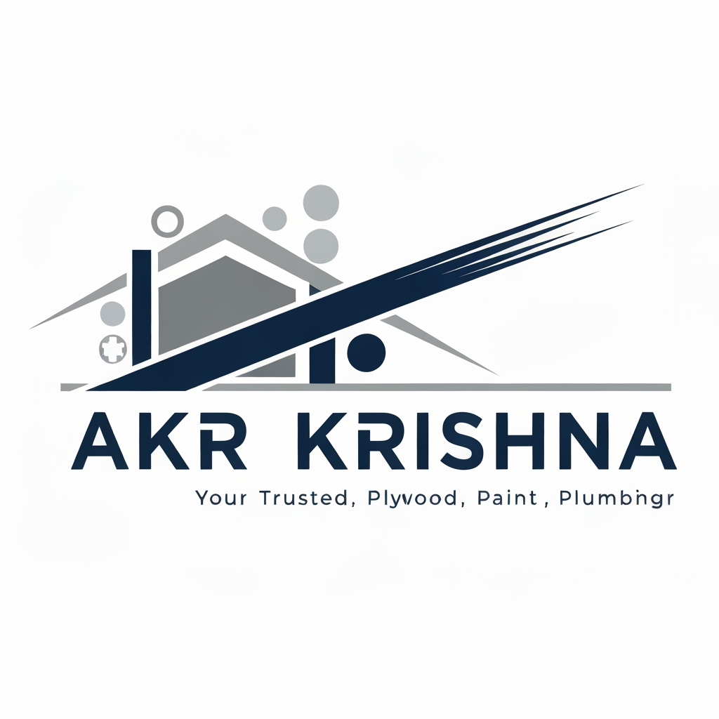 AI Design for Business Name: AKR KRISHNA
Tagline: Your trusted building partner
Business Category:Hardware electrical glass plywood door Paint Plumbing
City : Karaikal and porayar. i want unique ppremium logo