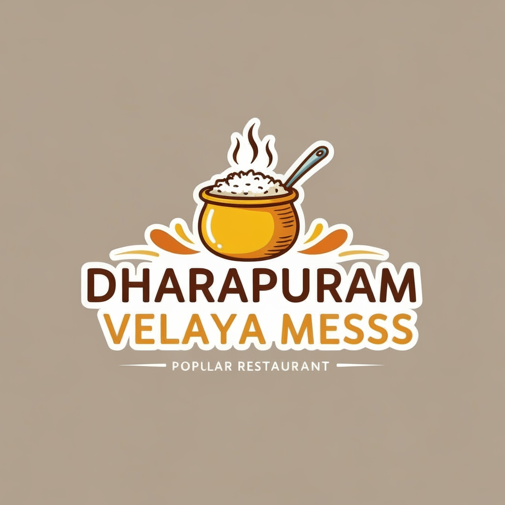 AI Design for DHARAPURAM VELAYYA MESS
NEED LOGO FOR OUR RESTAURANT