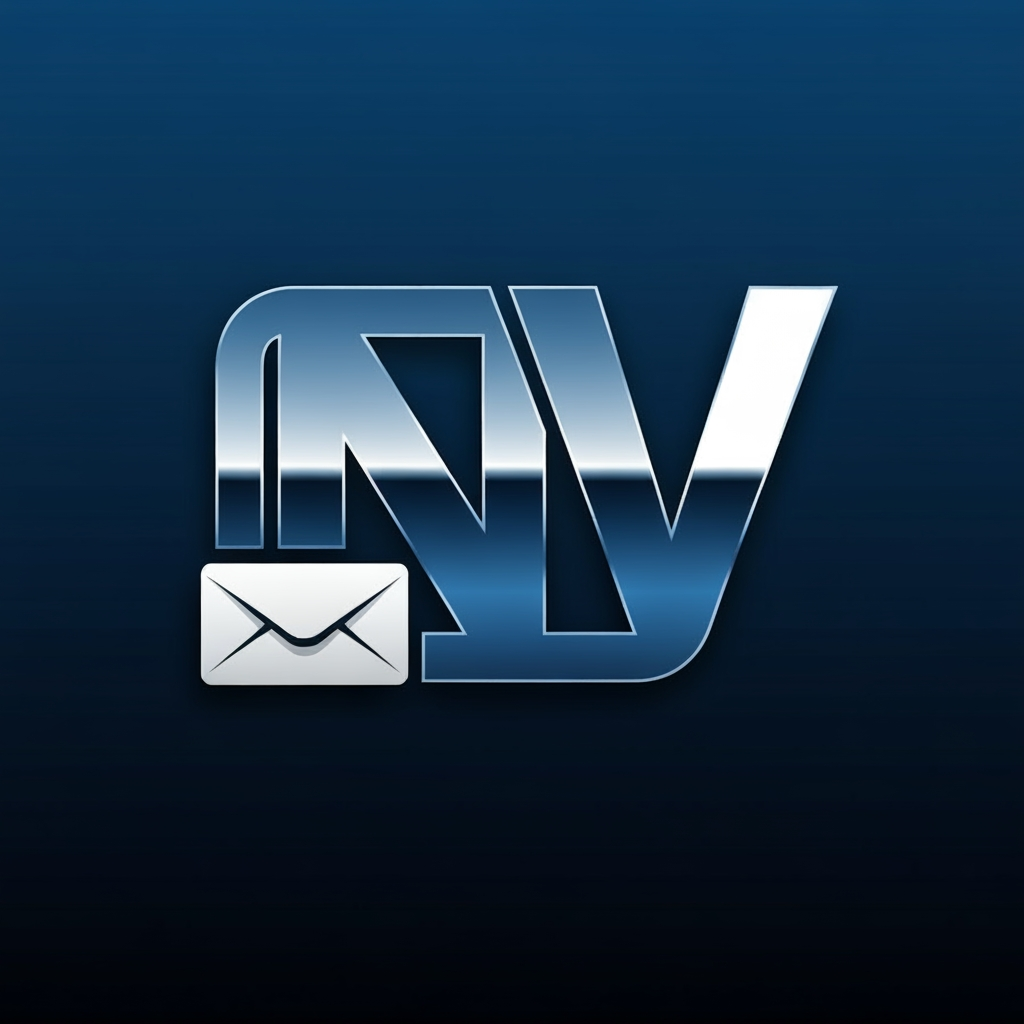 AI Design for make a logo for my youutbe channe channel name is News Vault take N V as logo mail latter