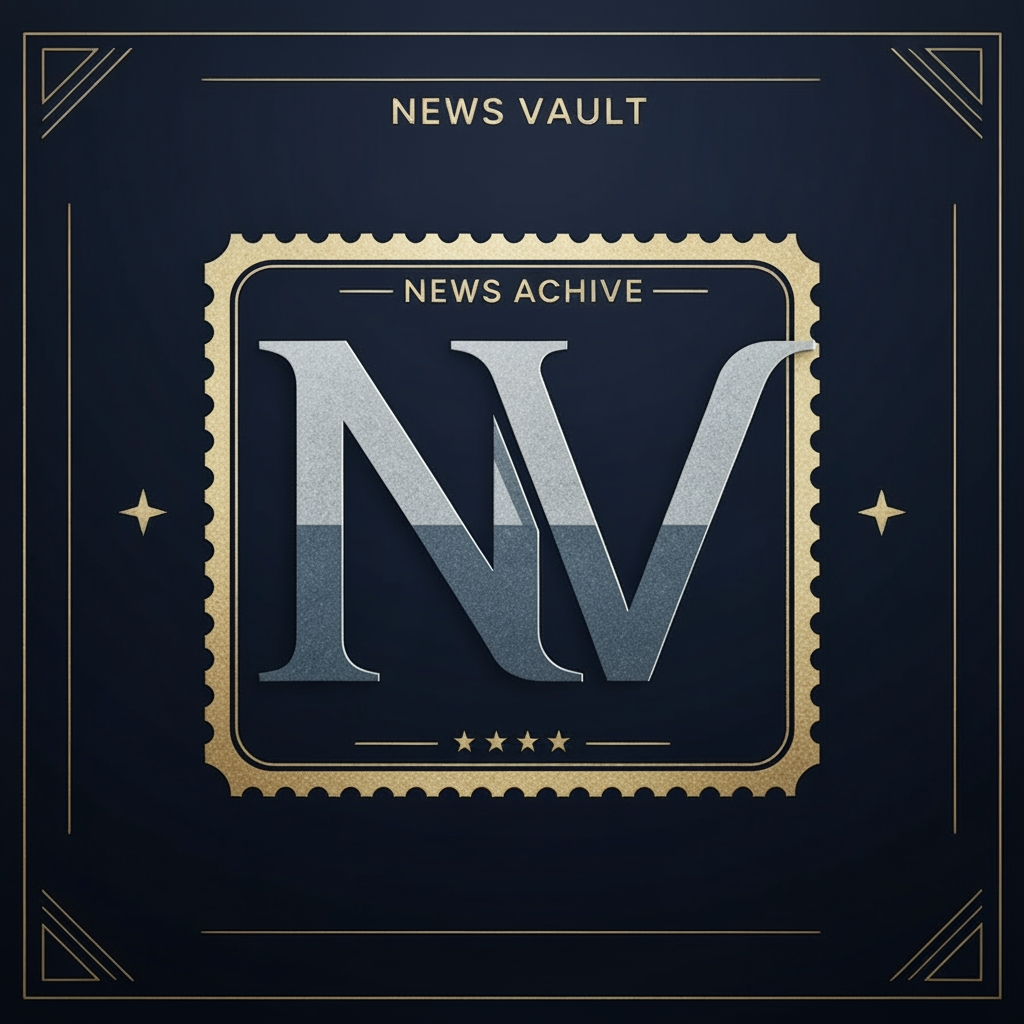 AI Design for make a logo for my youutbe channe channel name is News Vault take N V as logo mail latter
