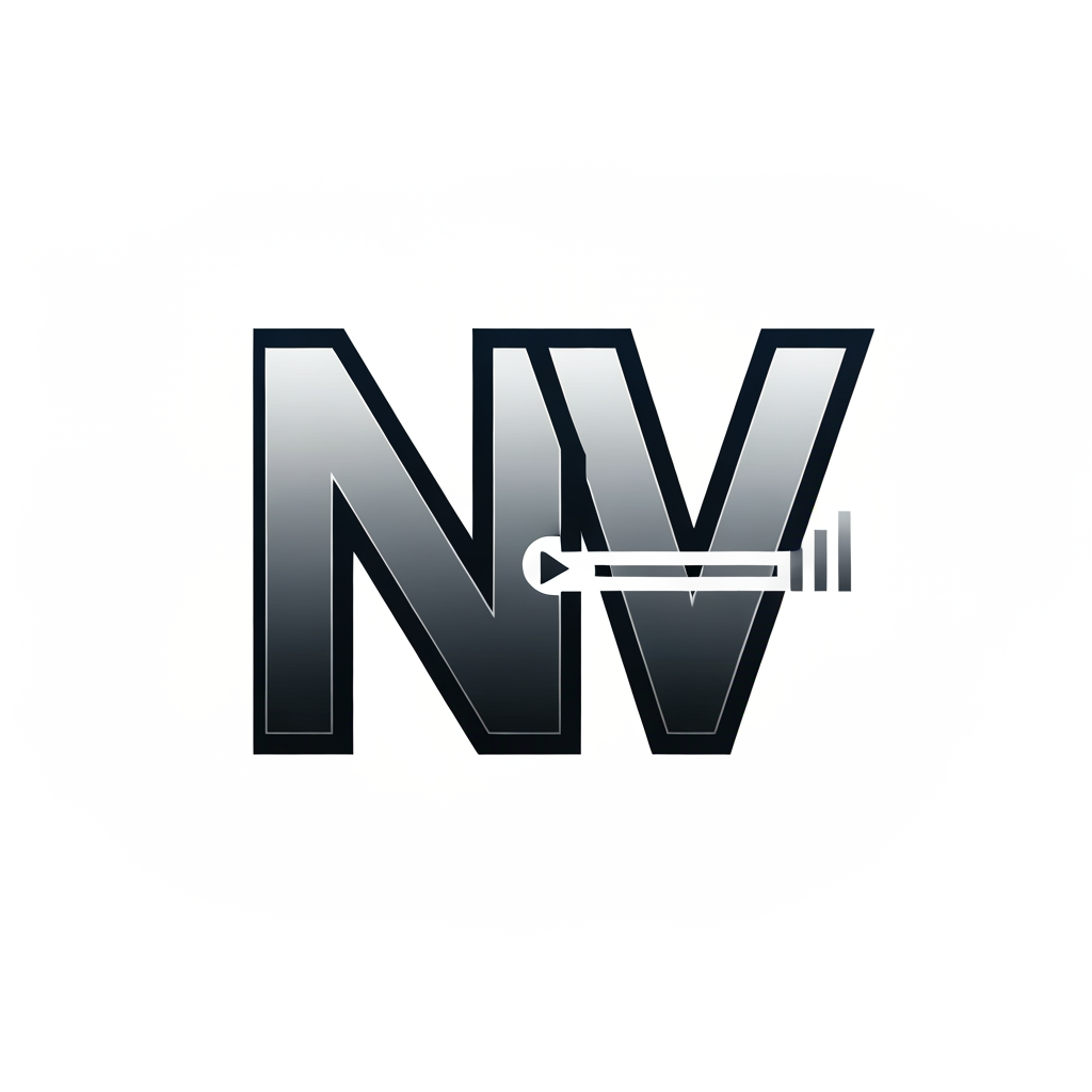 AI Design for The "Vault" Look: Bold, geometric N and V that interlock or form a shape resembling a heavy-duty vault door or a metallic lock mechanism.
The "News" Look: A sleek, modern sans-serif font where the N and V connect, perhaps with a subtle "play" button or "broadcast" signal line integrated into the letters.
The Minimalist: Clean, sharp lines with high contrast—think black and gold or deep blue and white—for a professional, trustworthy news aesthetic.