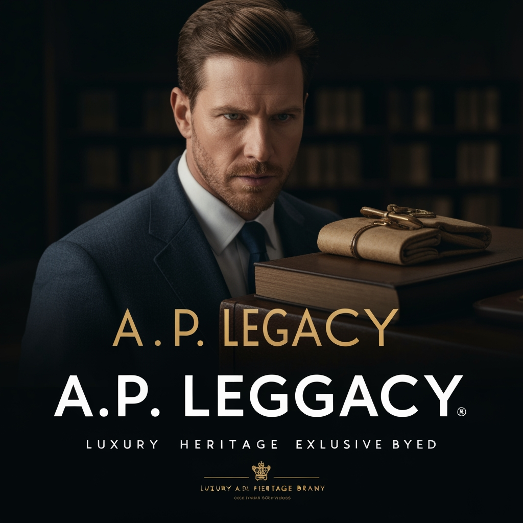 AI Design for create logo A.P. LEGACY – Luxury heritage brand & different style & looks premium , luxury & buyers attract fast .
