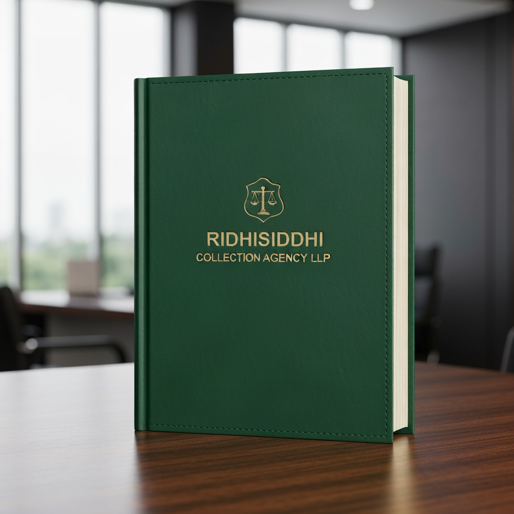 AI Design for make a attatice and beactful logg with the name of Ridhisiddhi Collection Agency LLP