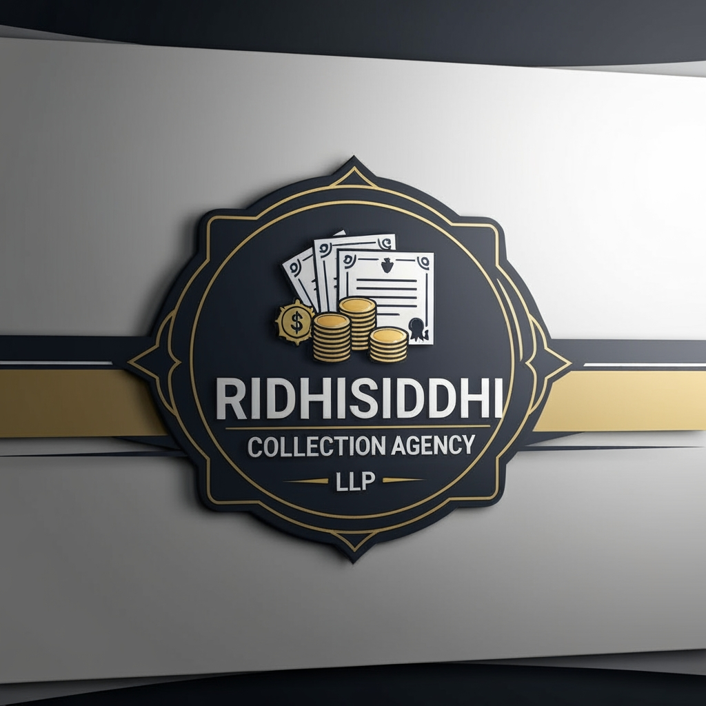 AI Design for make a attatice and beactful logg with the name of Ridhisiddhi Collection Agency LLP