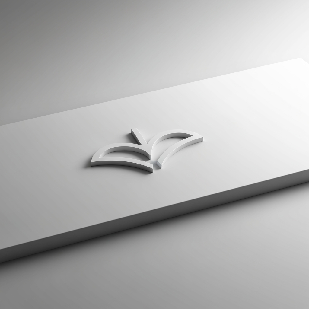 AI Design for Premium logo presentation mockup concept for Brand identity directions for a client. Logo or brand mark displayed on a clean neutral surface with subtle depth, refined shadow, precise alignment, elegant design-studio presentation, no extra readable text.