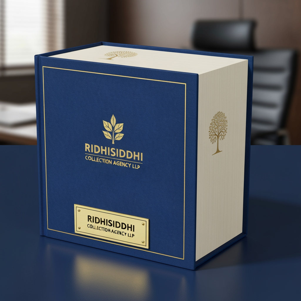 AI Design for make a attatice and beactful logg with the name of Ridhisiddhi Collection Agency LLP
