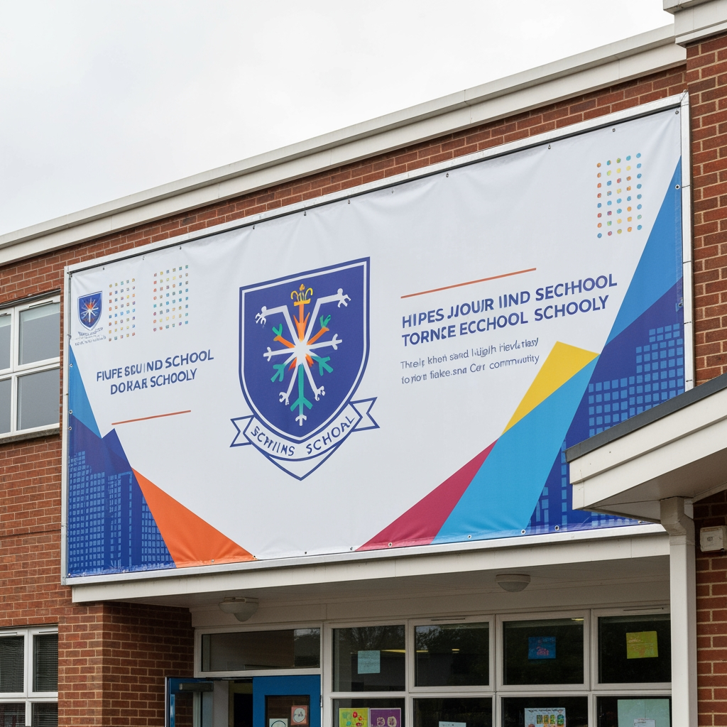 AI Design for create a banner of a school