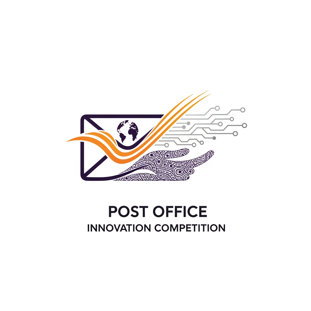 AI Design for Create an award-winning futuristic logo for a national Post Office innovation competition.
Concept: "The Evolution of Communication – From Traditional Letters to Digital Connectivity".
Design a unique minimal emblem where a traditional postal envelope smoothly transforms into a futuristic digital network symbol. Integrate a subtle Indian identity through abstract elements without using common symbols.
The logo should represent:
Trust, Connection, Speed, Technology, Heritage, and Future.
Create a powerful visual story:
- A flowing communication path connecting past, present, and future.
- Hidden symbolism of a letter, globe, digital circuit, and human connection. add more
-