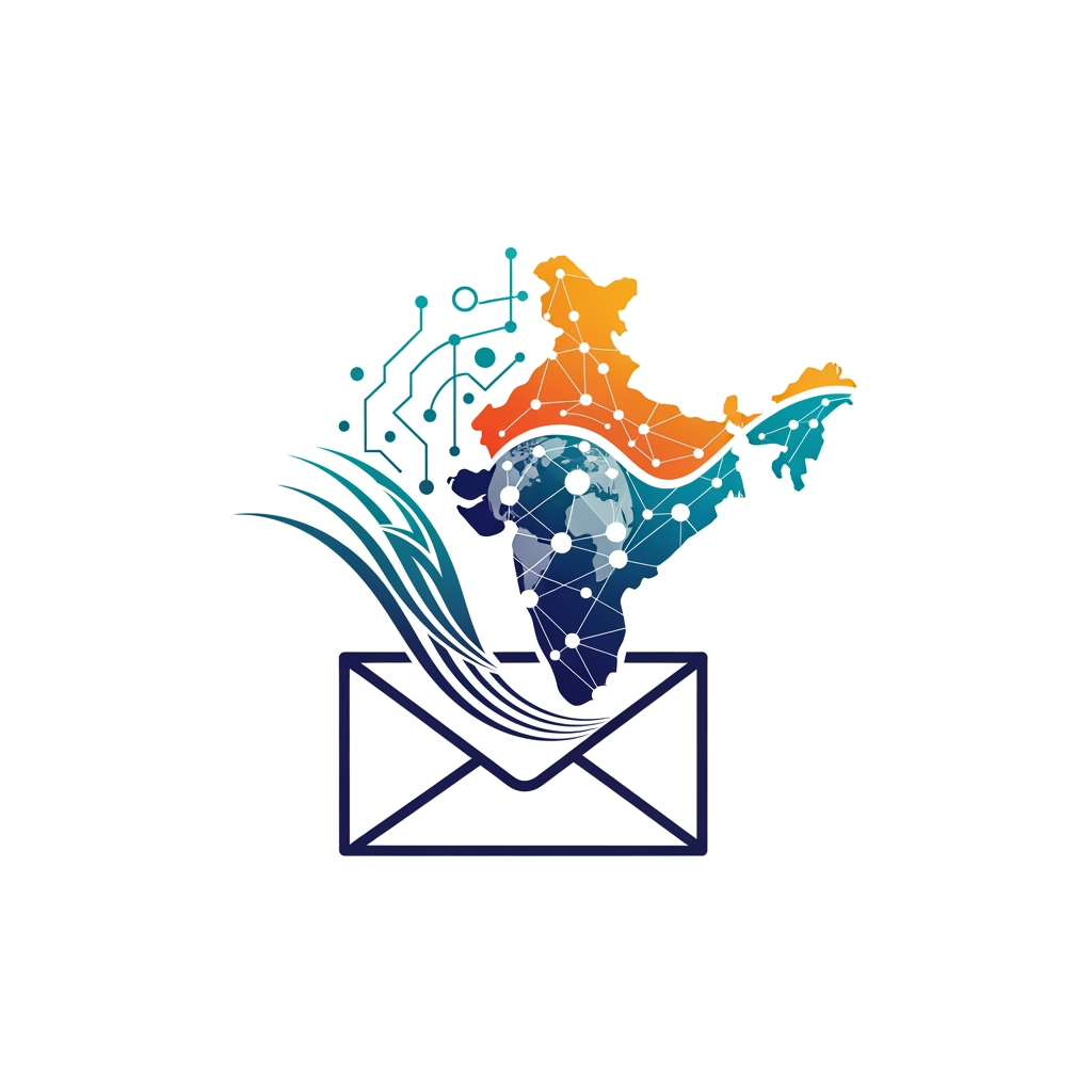AI Design for Create an award-winning futuristic logo for a national Post Office innovation competition.
Concept: "The Evolution of Communication – From Traditional Letters to Digital Connectivity".
Design a unique minimal emblem where a traditional postal envelope smoothly transforms into a futuristic digital network symbol. Integrate a subtle Indian identity through abstract elements without using common symbols.
The logo should represent:
Trust, Connection, Speed, Technology, Heritage, and Future.
Create a powerful visual story:
- A flowing communication path connecting past, present, and future.
- Hidden symbolism of a letter, globe, digital circuit, and human connection.
-