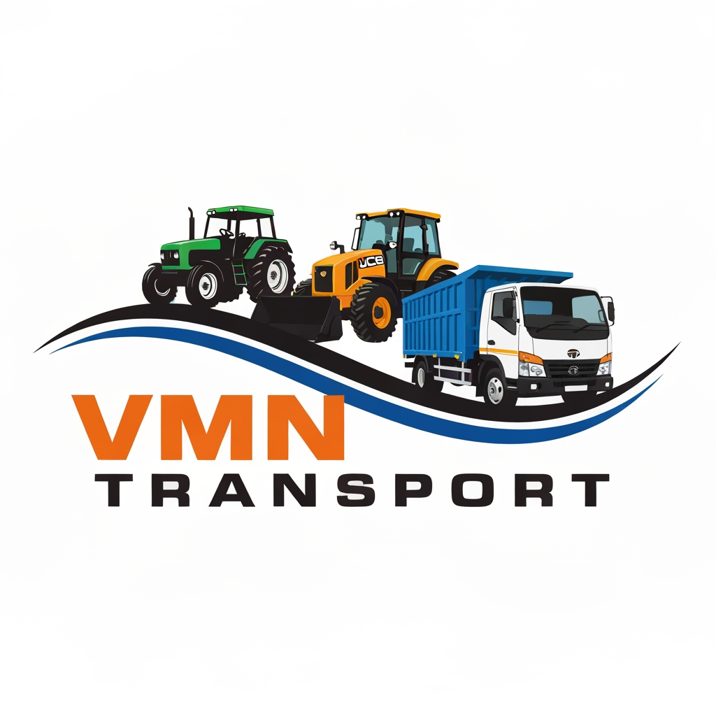 AI Design for make a logo for transportb company it's called "VMN TRANSPORT" they are using Tractor, JCB and Tata Ace vehicles for our company,