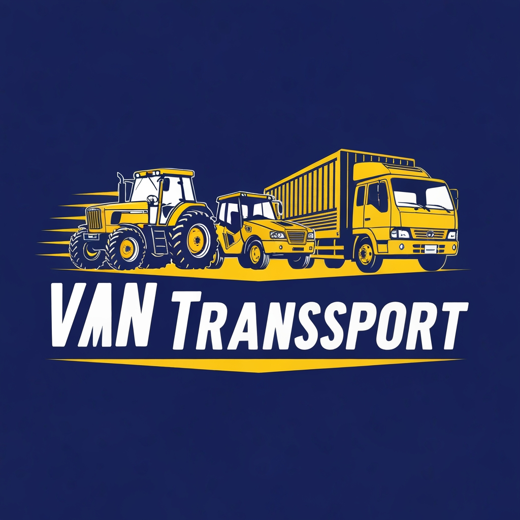 AI Design for make a logo for transportb company it's called "VMN TRANSPORT" they are using Tractor, JCB and Tata Ace vehicles for our company,