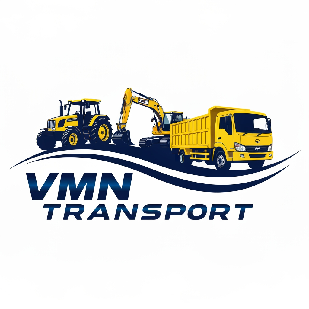 AI Design for make a logo for transportb company it's called "VMN TRANSPORT" they are using Tractor, JCB and Tata Ace vehicles for our company,