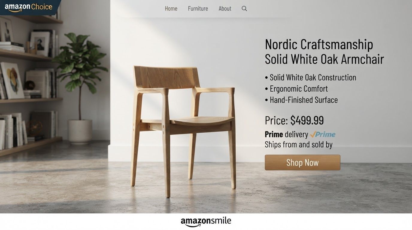 AI Design for The following reference images are provided:
- Reference A corresponds to the attached image for the object "Chair".
User request:
Show Chair in a hero for a website