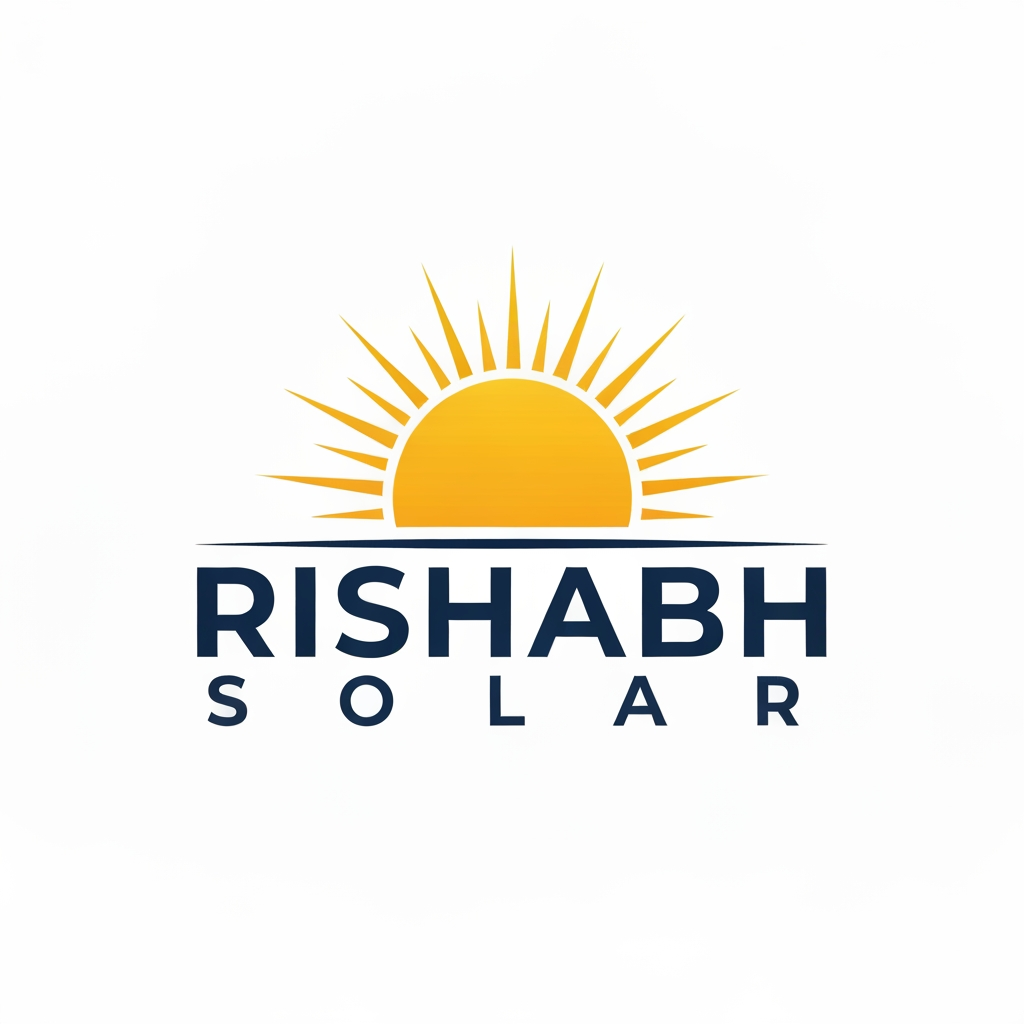 AI Design for rishabh solar ka logo banao