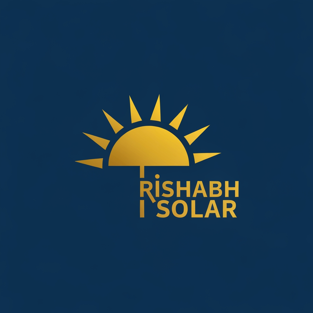 AI Design for rishabh solar ka logo banao