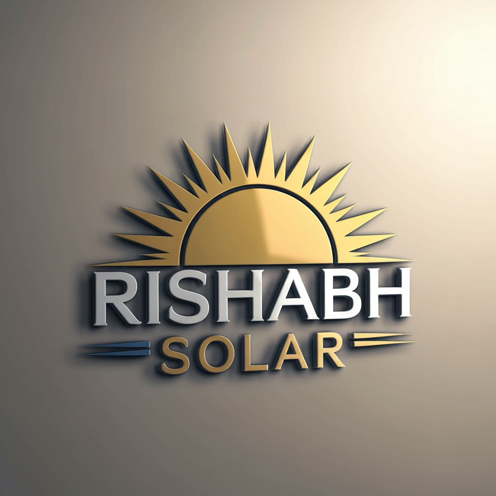 AI Design for rishabh solar ka logo banao