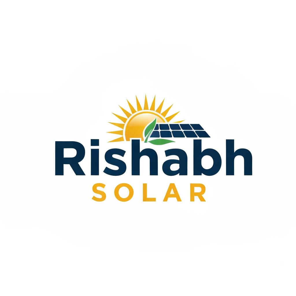 AI Design for rishabh solar ka logo banao