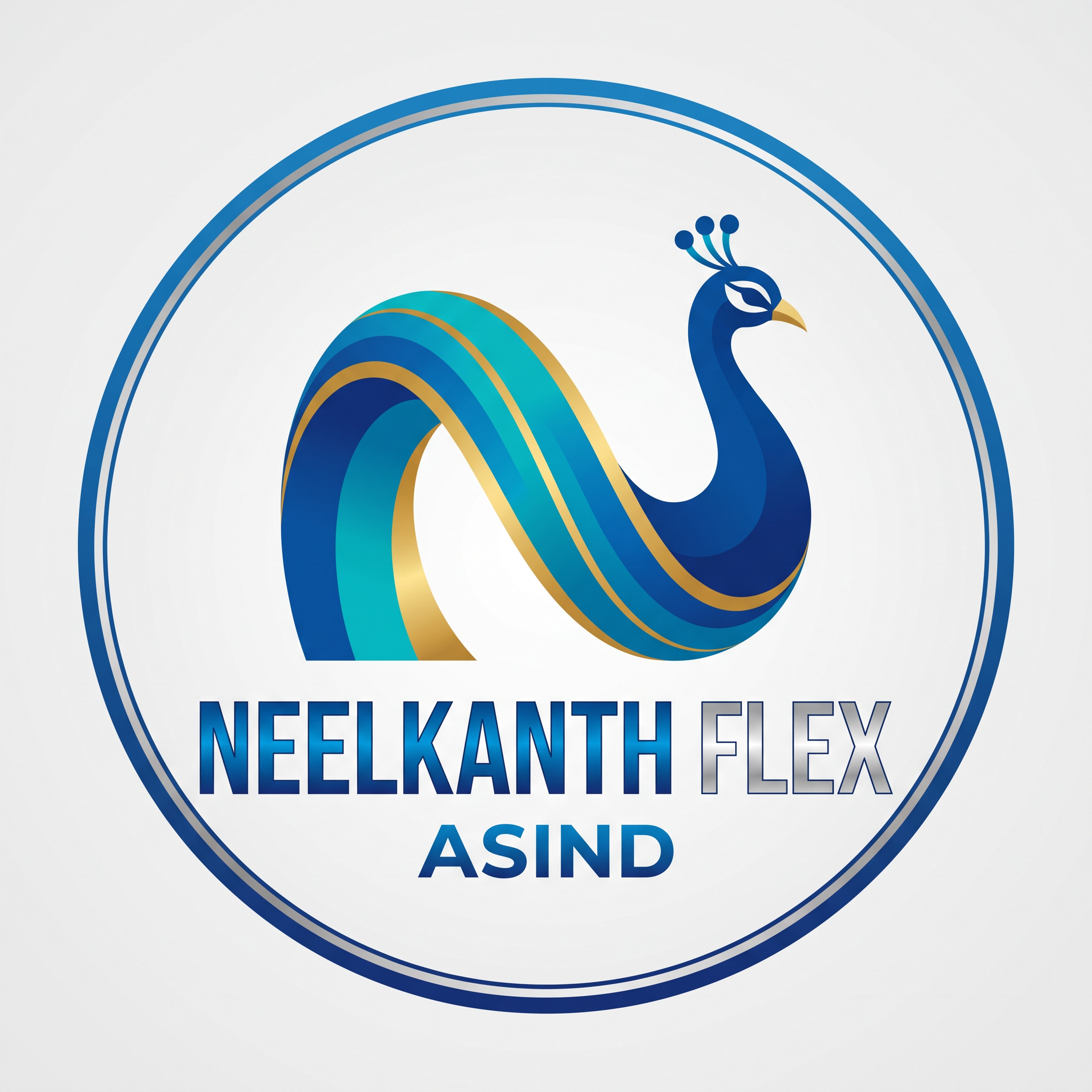 AI Design for neelkanth flex asind ka logo banao
