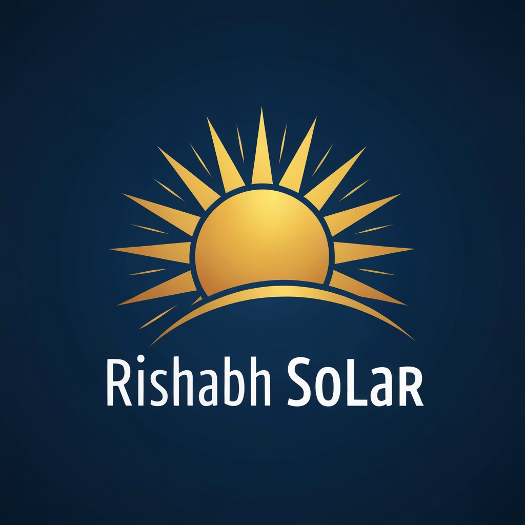 AI Design for rishabh solar ka logo banao