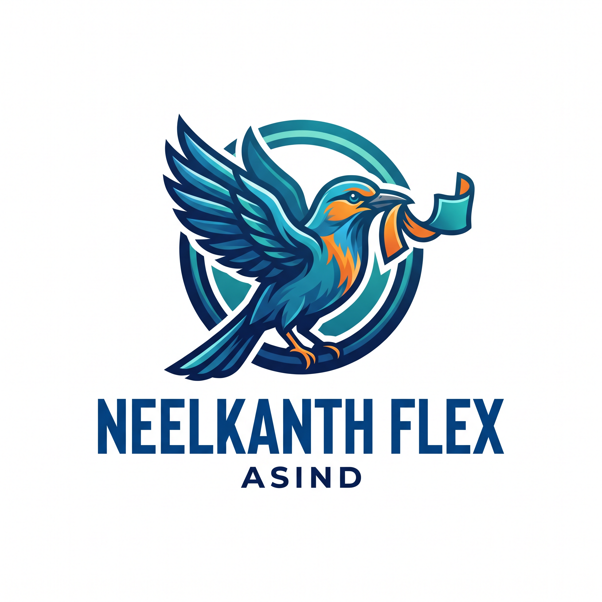 AI Design for neelkanth flex asind ka logo banao
