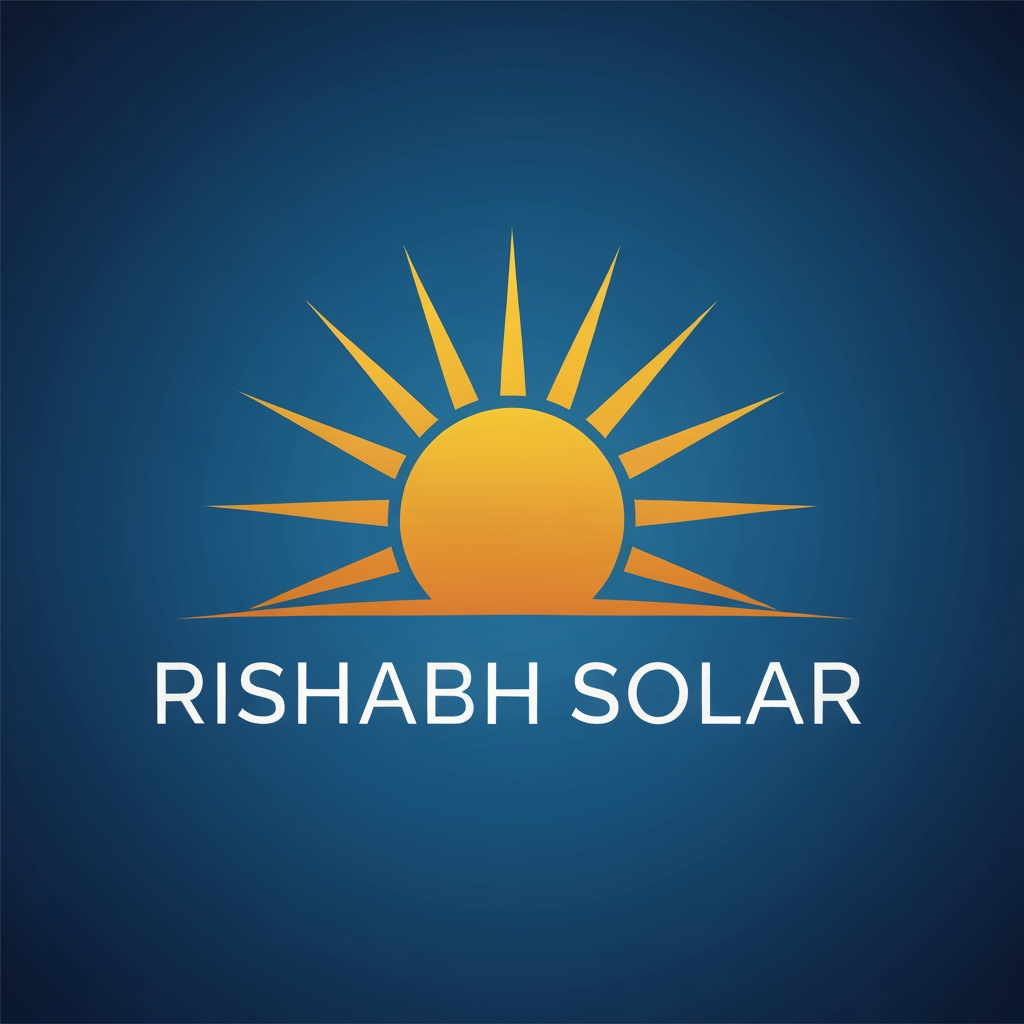 AI Design for rishabh solar ka logo banao