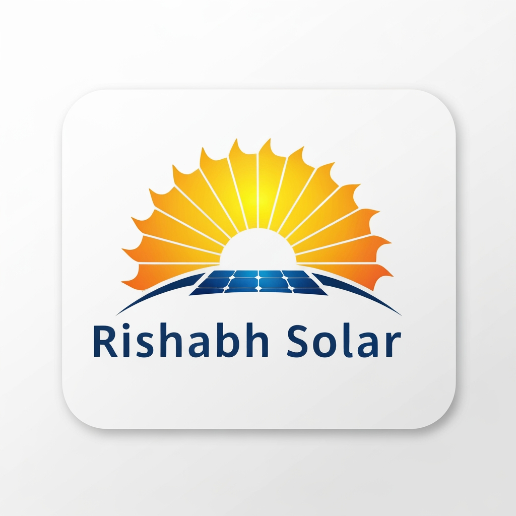 AI Design for rishabh solar ka logo banao