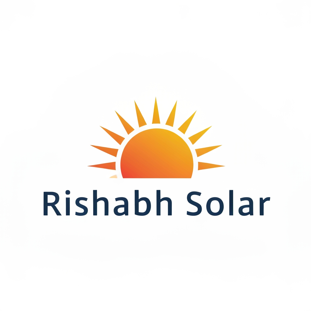AI Design for rishabh solar ka logo banao