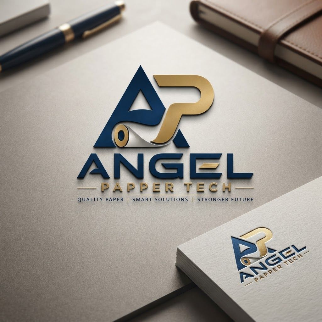 AI Design for Premium logo presentation mockup concept for Create a sophisticated brand identity system featuring the Angel Papper Tech logo, emphasizing premium paper textures and a professional, modern corporate aesthetic for print and digital applications.. Logo or brand mark displayed on a clean neutral surface with subtle depth, refined shadow, precise alignment, elegant design-studio presentation, no extra readable text.
Incorporate the attached brand element reference image (Reference A: brand element "Angel Papper Tech") into the composition where natural — preserve the depicted brand element's appearance.